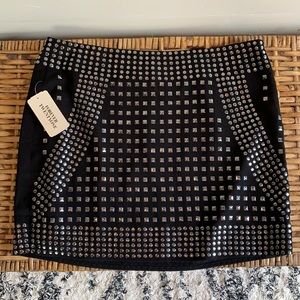 Forever 21 Black/Silver Studded Skirt